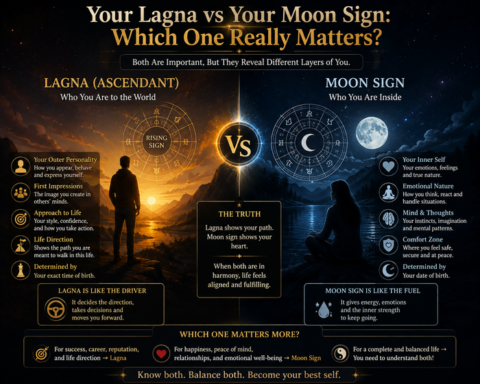Your Lagna vs Your Moon Sign: Which One Really Matters?