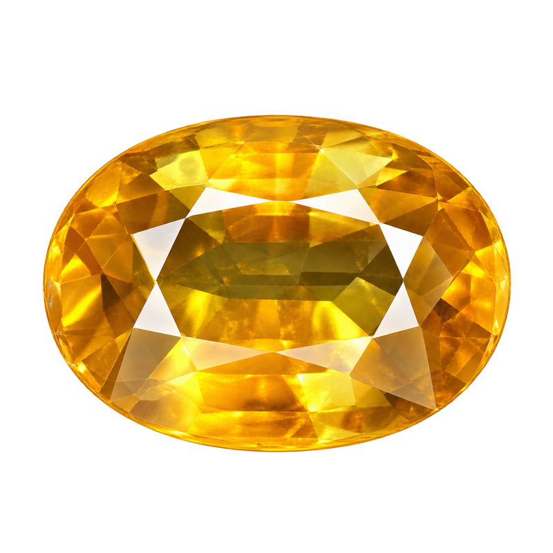 Yellow Natural Bangkok Sapphire (Pukhraj) Gemstone