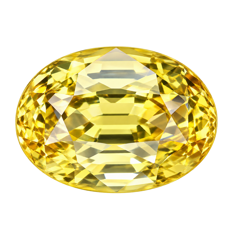 Natural Yellow Srilankan Sapphire (Pukhraj) Gemstone