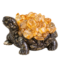 Dhan Labh Tortoise – Citrine & Black Stone Vastu Tortoise for Wealth